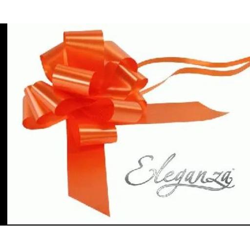 Eleganza Poly Pull Bows 50mm x 20pcs Orange