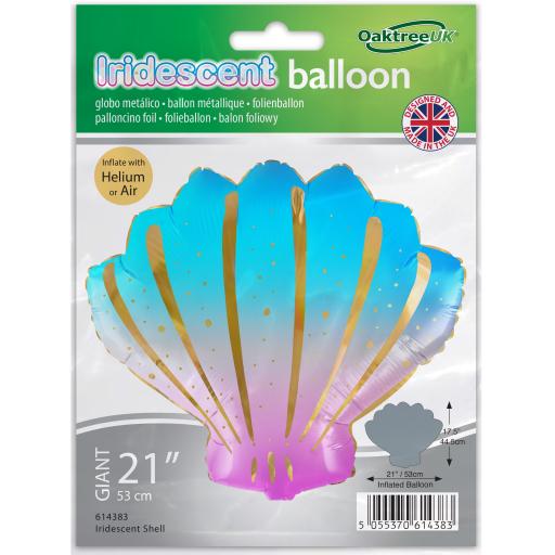 Shape 21inch Iridescent Shell Foil Balloon
