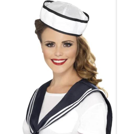 Sailor Scarf & Hat, White