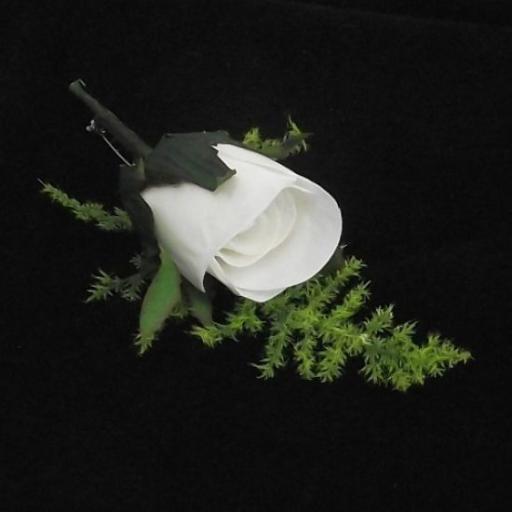 Romance  Bridal Button  Hole Corsage  White