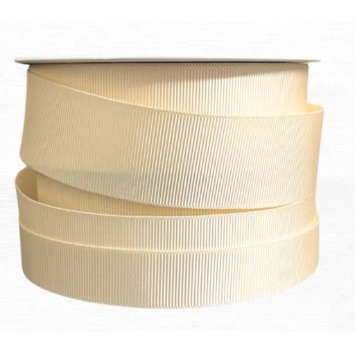 Ivory   Polyester Grosgrain Ribbon 16Mm x1M