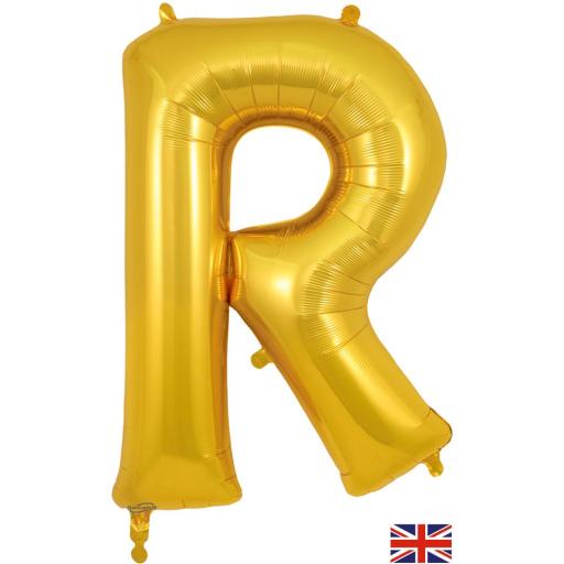 34inch Letter R Gold Foil Balloon