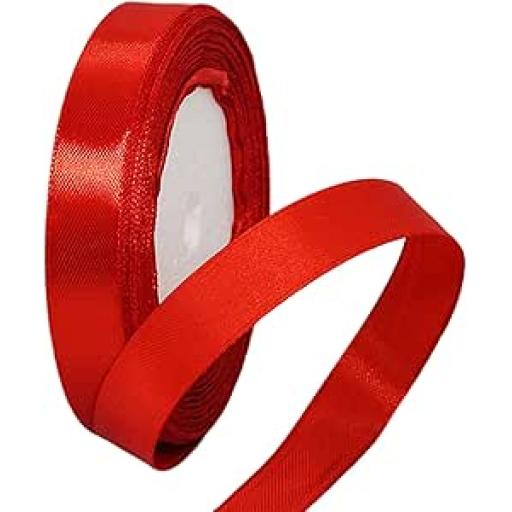 Red Double sided satin ribbon 15mmx1m