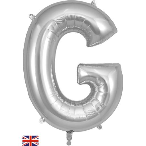 34inch Letter G Silver Foil Balloon
