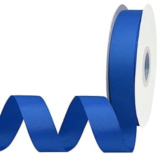 Royal Blue   Polyester Grosgrain Ribbon 16Mm x1M