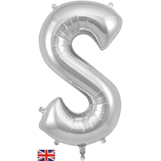 34inch Letter S Silver Foil Balloon