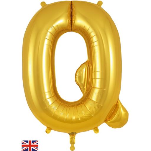 34inch Letter Q Gold Foil Balloon