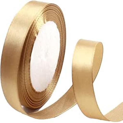 Red/Gold  Satin Ribbon 15Mm x 1 M