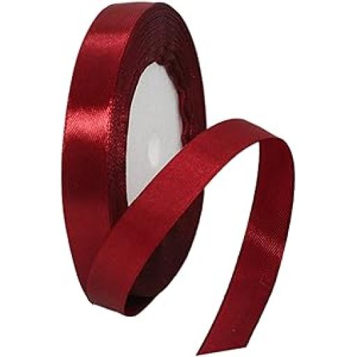 Burgundy Satin Ribbon 10Mm x1M