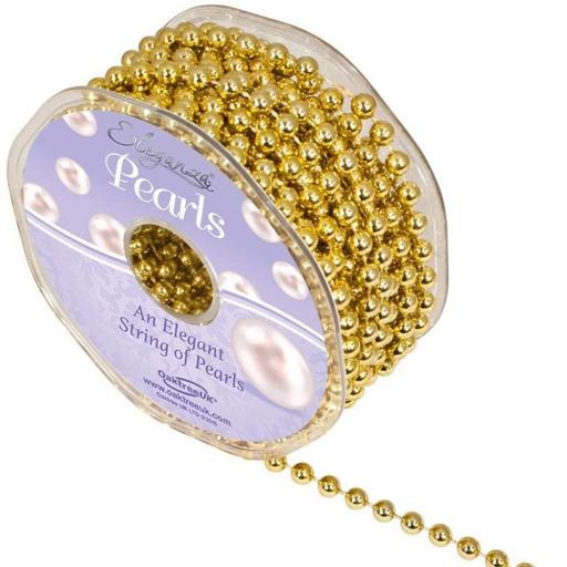 Gold Pearls Ribbon 5 Mm x 1M
