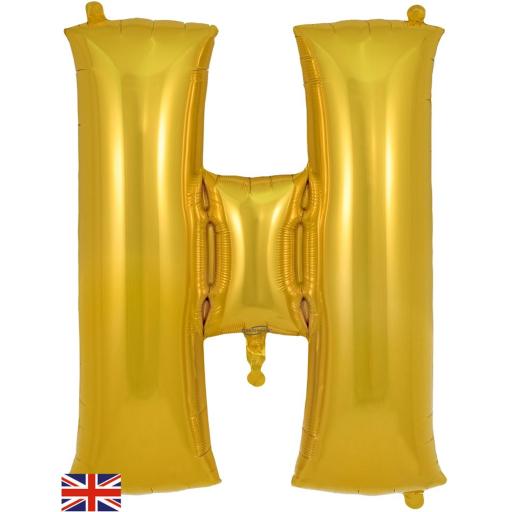 34inch Letter H Gold Foil Balloon