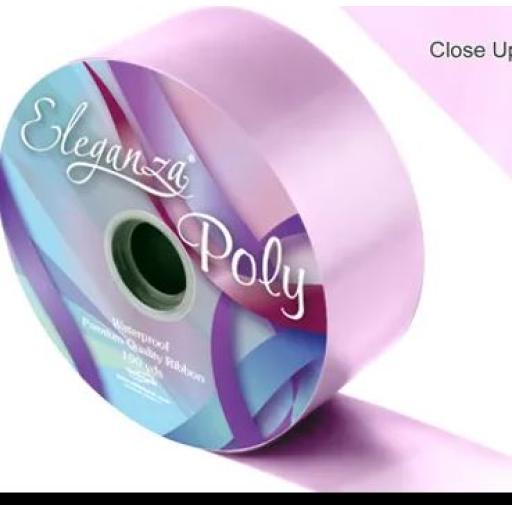 Eleganza Poly Ribbon 50mm x 91m (100yds)  Lt.Pink