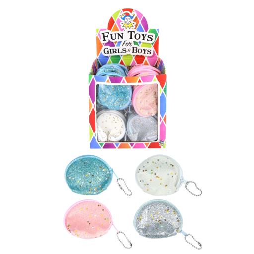 Mini Glitter Sparkle Purses (6.5cm x 6cm) 4 Assorted Colours ( 2 For 1£)