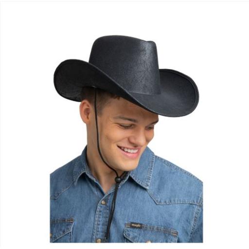 Texan - Faux Aged Leather - Black