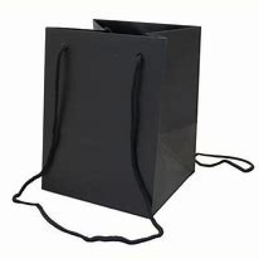 25cm x 19cm Black Paper Bag