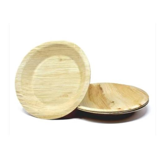 "10 Round Palm Leaf Disposable Plates 25Pk