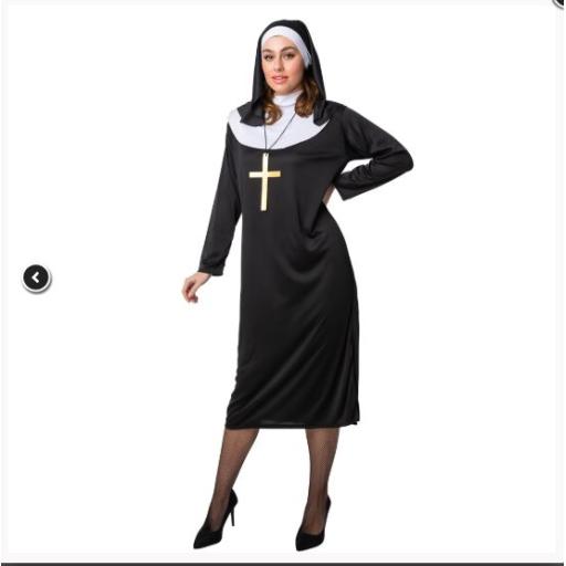 Nun Costume with Cross Size Small