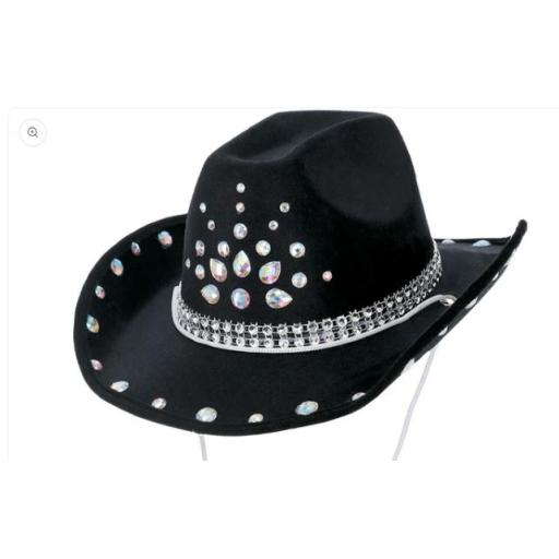 Black Rhinestone Cowboy Hat