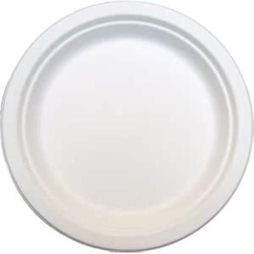 Round 7" Strong Paper Plates Biodegradable Bagasse 50pk