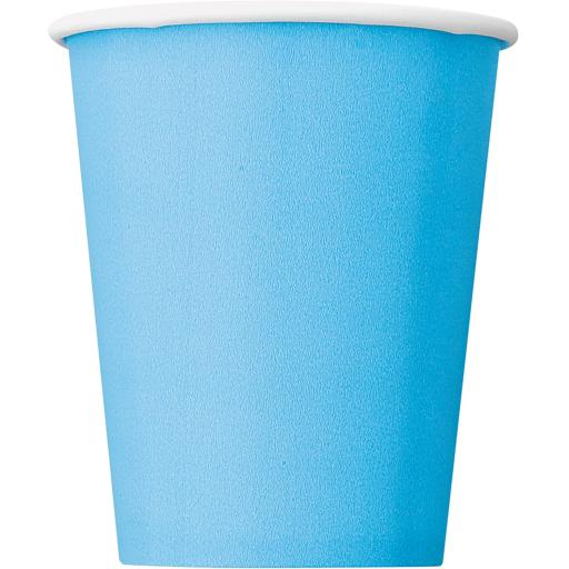 Paper Cups-266 ml-Light Blue Colour-8 Count