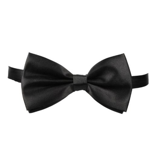Satin Bow Tie - BLACK