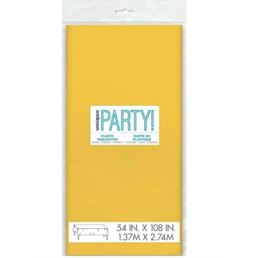 1.37M x 2.74M Plastic Sunflower Yellow Tablecover