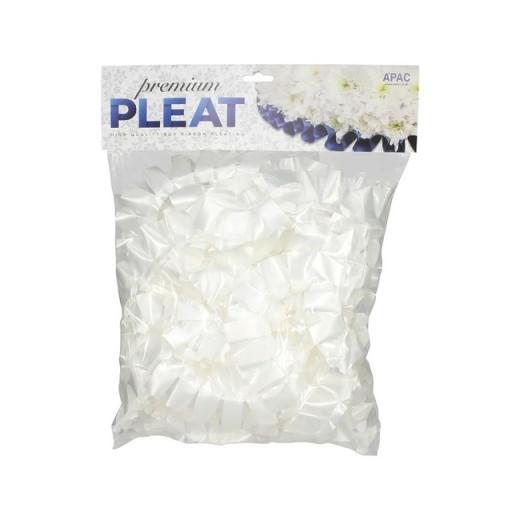 Snow White - 50mm Premium Pleat Ribbon 10m