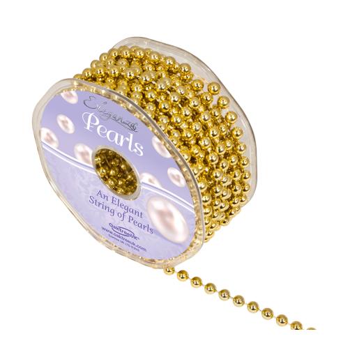 Eleganza Pearls 6mm x 1m Metallic Gold