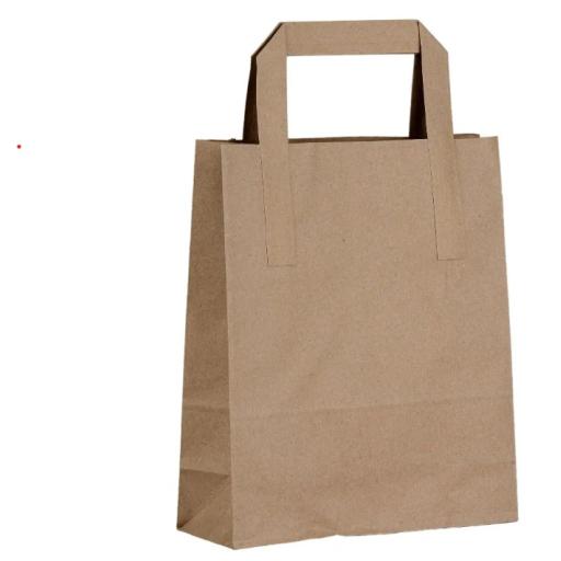 10 Large  Brown Carrier Bags 10x15x12