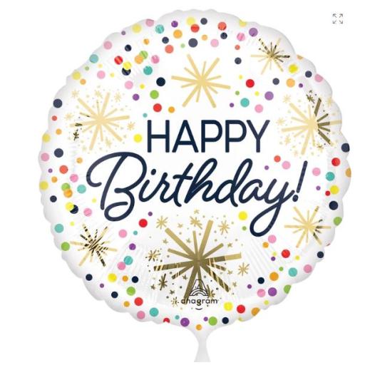Happy Birthday Confetti Sprinkle Airwalker 24" Foil  Balloon