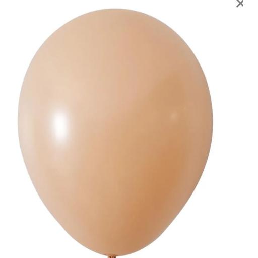 Beige Round Shape Latex Balloon - 5 inch - Pk 100