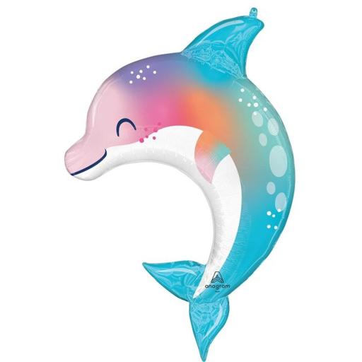 33" Foil Balloon  Under The Sea Dolphin