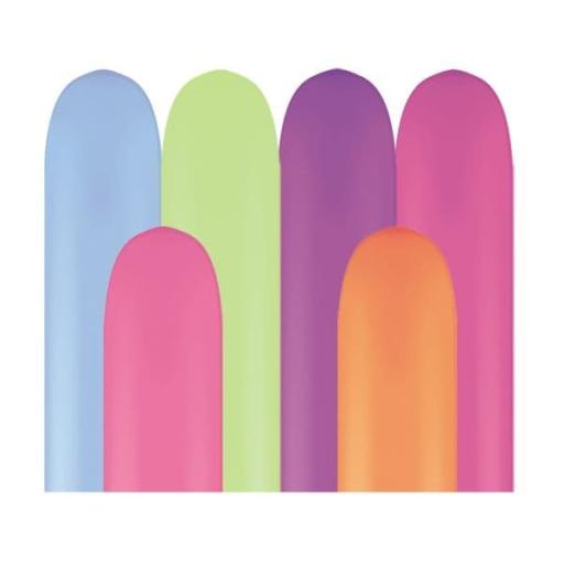 100 Macaroon Assorted  Modelling Balloons