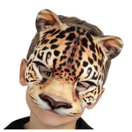 Kids Leopard Mask on Elastic