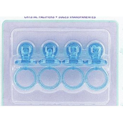 Blue Crystal Pacifiers 4ct