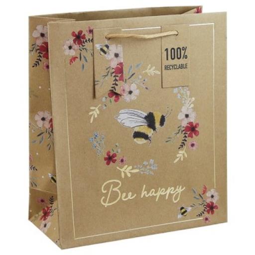 Gift Bag Bee Happy Medium
