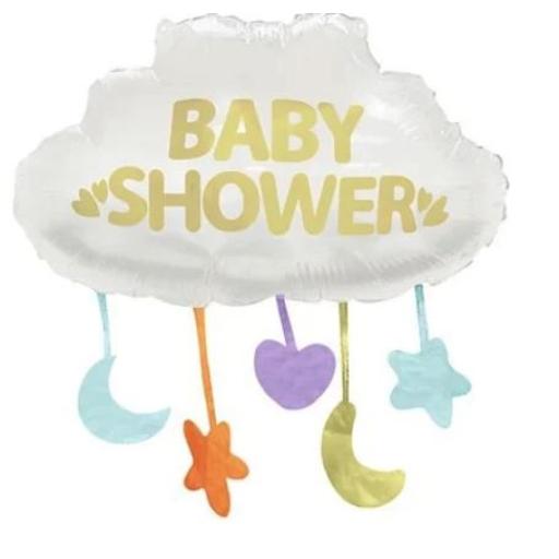 Baby Shower Cloud Helium Foil Shaped Balloon 53cm / 21 in