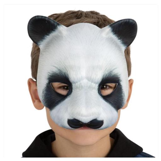 Kids Panda Mask on Elastic