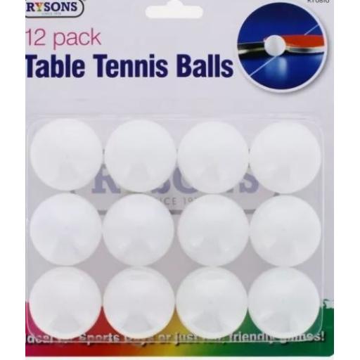 Rysons Table Tennis Balls - Pack of 12