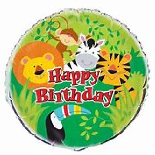 9" Mini Jungle Air Filled Foil Balloon