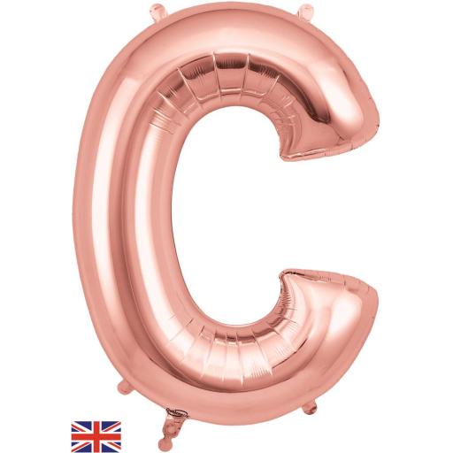 34inch Letter C Rose Gold Foil Balloon