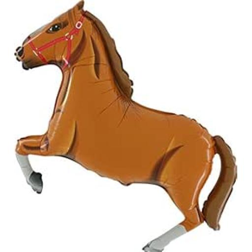 15.5" Mini Brown Horse Air Filled Foil Balloon