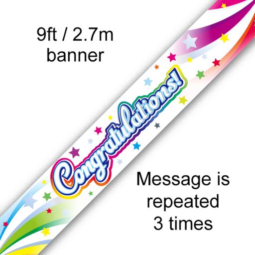 9ft Banner Congratulations