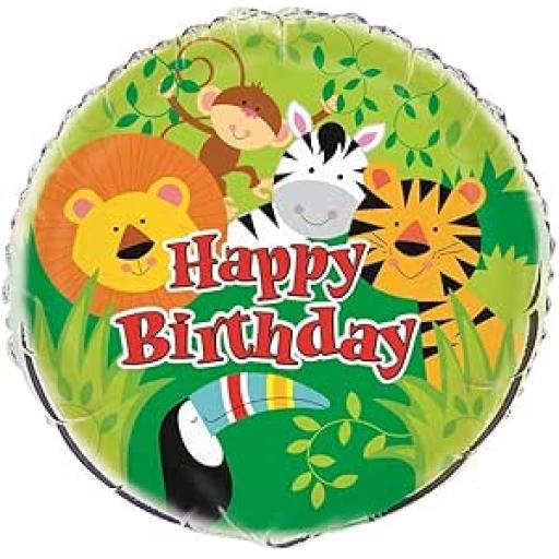 Oaktree 18inch Jungle Happy Birthday