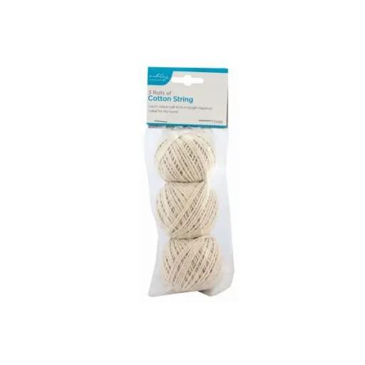 3 Rolls Of Household Cotton  String Twin