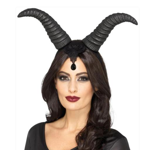 Demonic Queen Horns on Headband