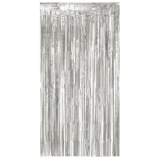 Foil curtain Metallic silver
