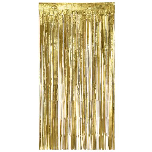 Foil curtain Metallic gold