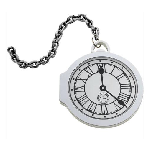 Oversized Pocket Watch, White EVA