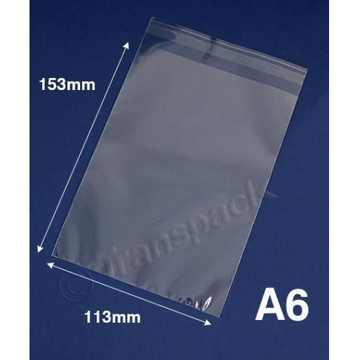 Clear A6 Greeting Card Bag 36Pcs